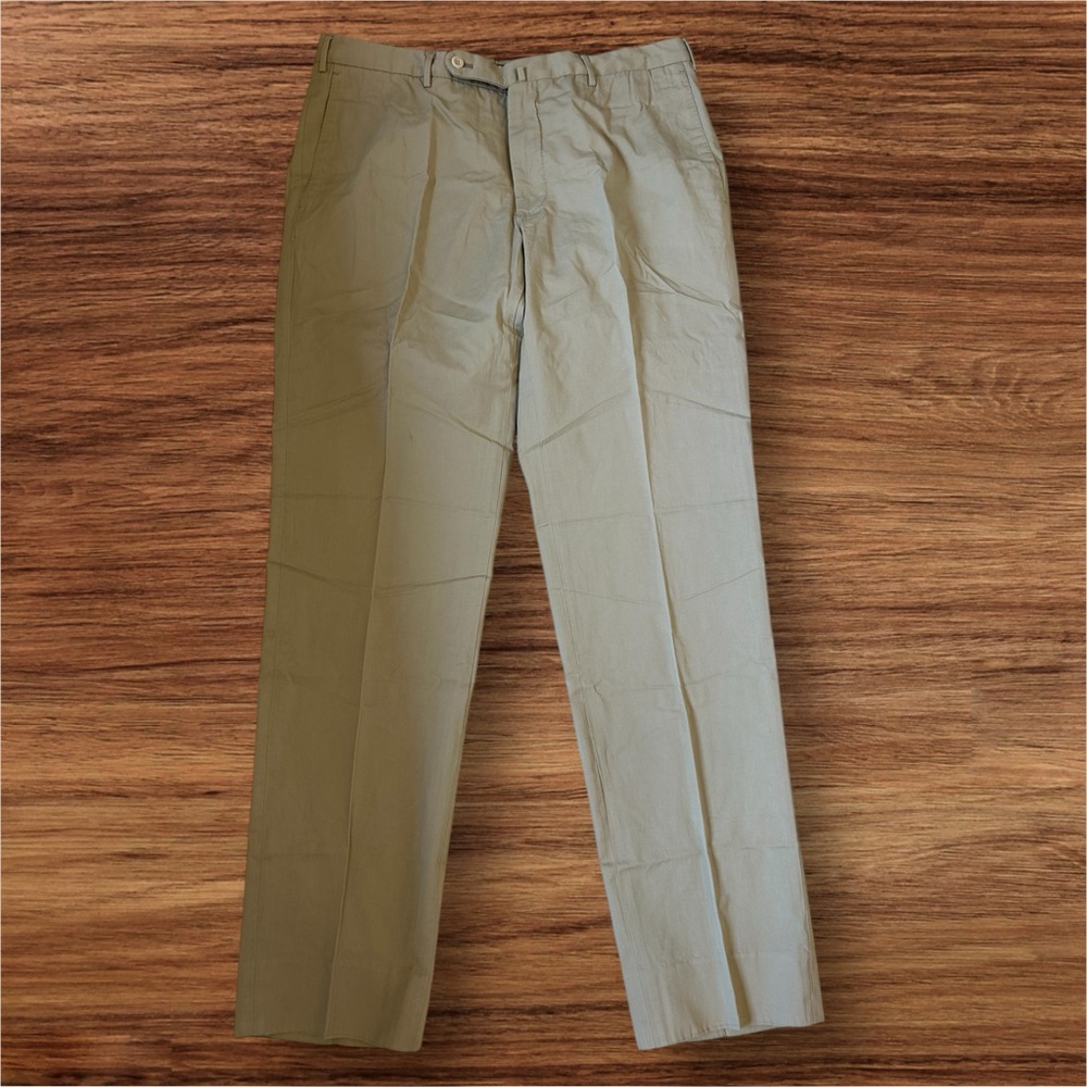 Peter Millar Kahki colored cotton trousers, Men's Sz 36